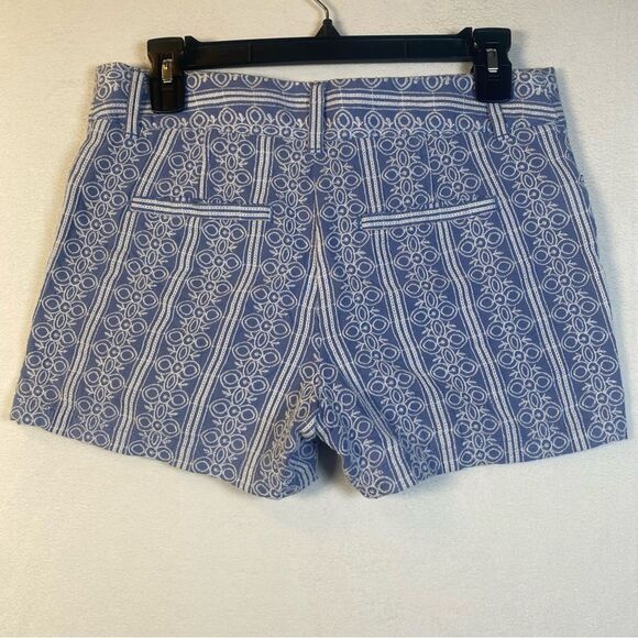 Ann Taylor Loft Blue Embroidered Riviera Shorts Size 2 - Picture 2 of 12
